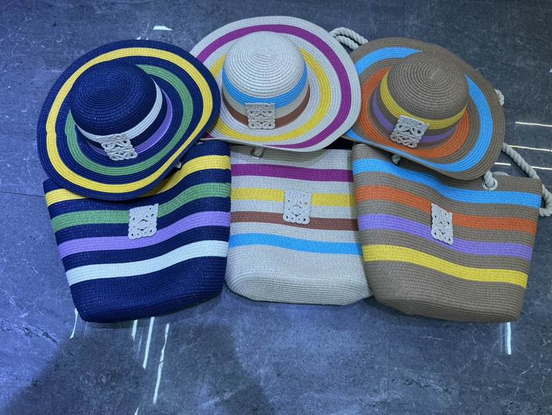 Loewe beach bag & hat dx05